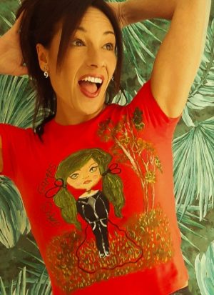 Camiseta Girls games pintada a mano