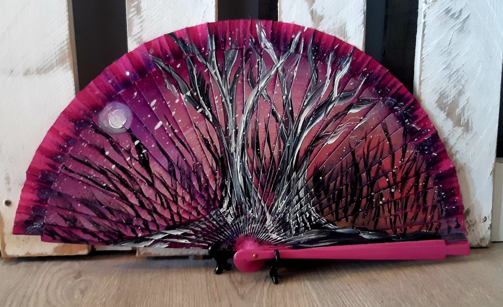 Cuadros móviles pintados a mano bymirene, abanicos