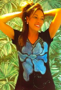 Tienda de ropa pintada a mano