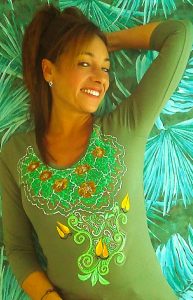 Tienda de ropa pintada a mano